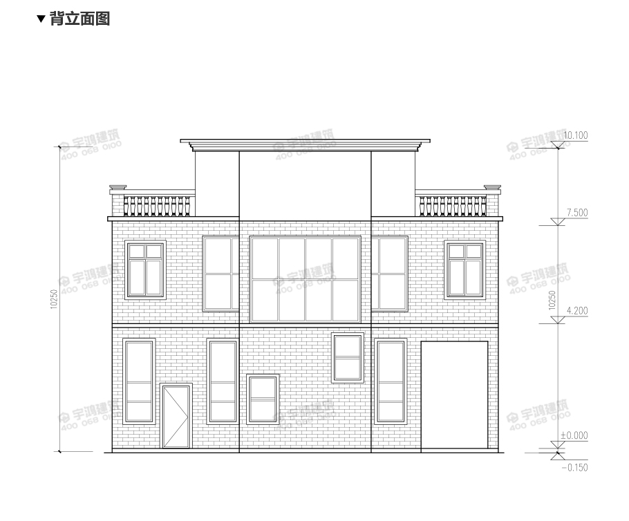 13mx16m歐式帶商鋪農村自建房圖紙