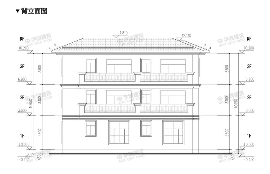 14x12米帶玄關(guān)復(fù)式農(nóng)村別墅設(shè)計(jì)圖紙