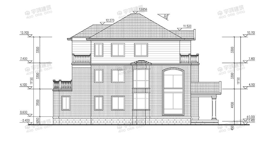 18x12米復(fù)式三層自建房設(shè)計(jì)圖紙