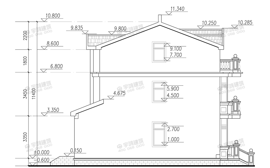 12x12米26萬(wàn)新農(nóng)村自建房設(shè)計(jì)圖紙