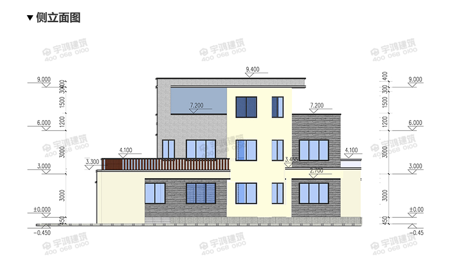 18x14米現(xiàn)代風(fēng)農(nóng)村別墅設(shè)計(jì)圖紙