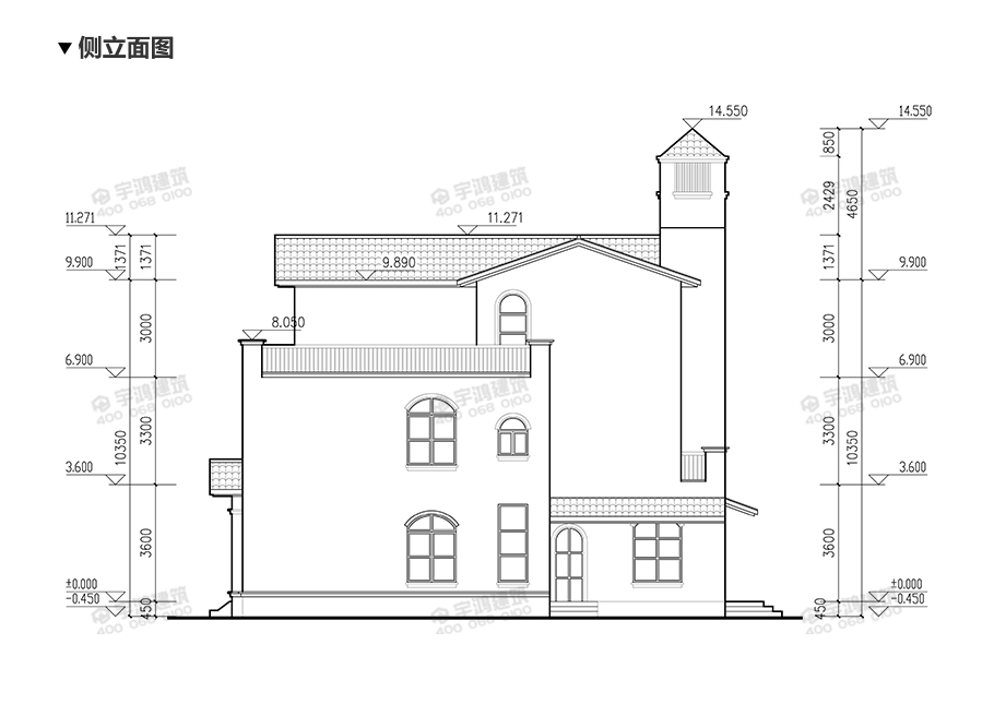 114平21萬防潮農村別墅戶型設計圖紙