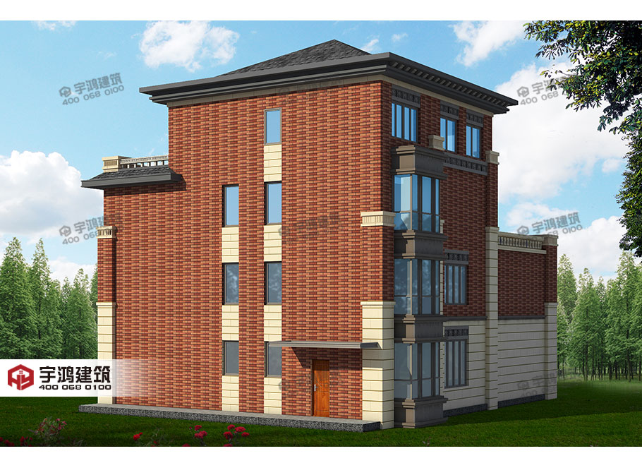 233平新中式四層農村別墅設計圖紙