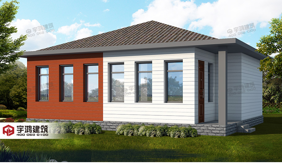 90平一層簡(jiǎn)歐新農(nóng)村別墅設(shè)計(jì)圖紙