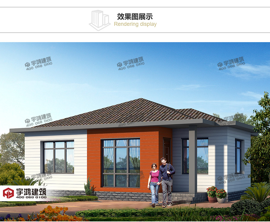 90平一層簡(jiǎn)歐新農(nóng)村別墅設(shè)計(jì)圖紙