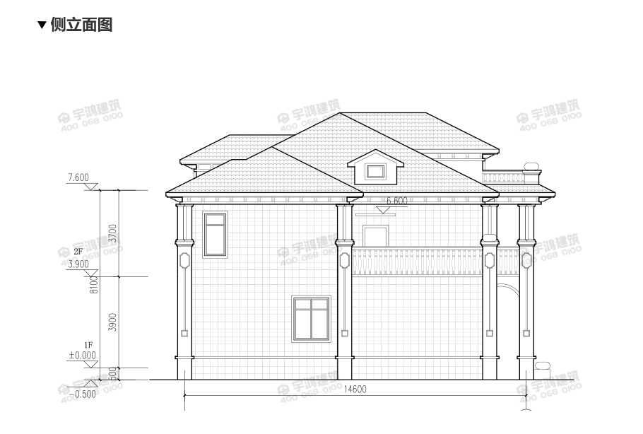 30萬帶車庫兩層歐式農(nóng)村別墅設(shè)計圖