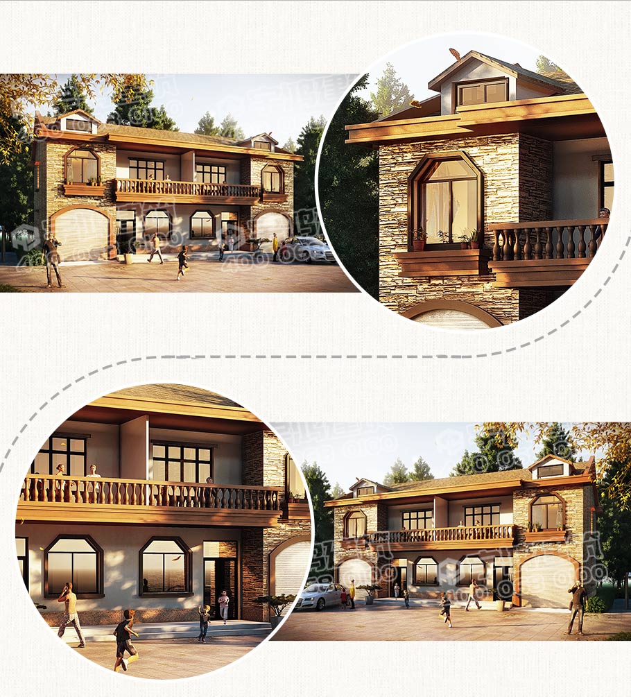 30萬帶車庫雙拼農(nóng)村自建房設(shè)計(jì)圖