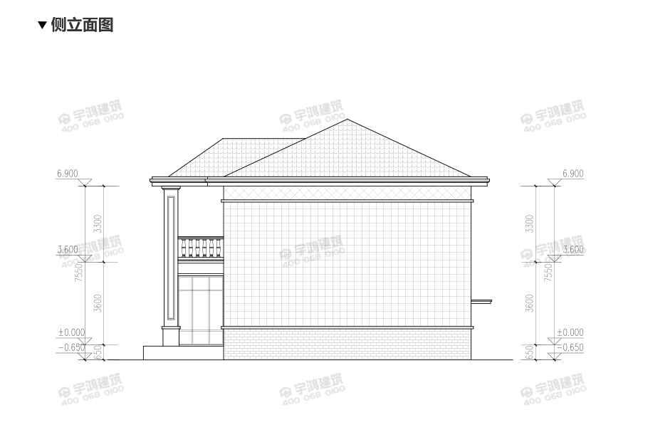 漂亮126平鄉(xiāng)村復式小洋樓設計圖紙