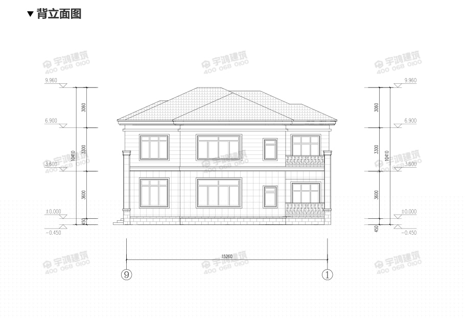180平新中式農村小型別墅房屋設計圖紙