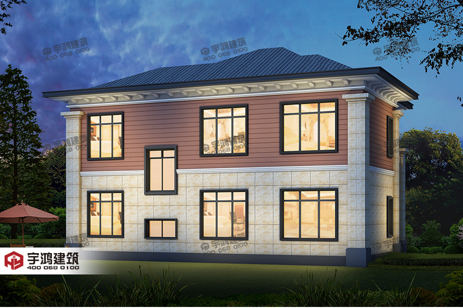 140平新中式20萬元二層小樓設計圖，耐看實用