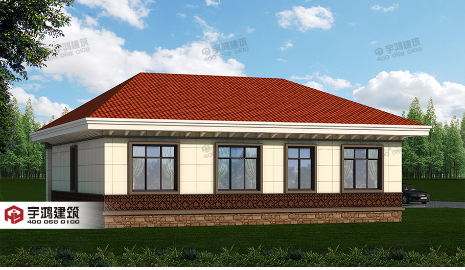 12萬精致農村一層平房設計圖，簡單時尚實用