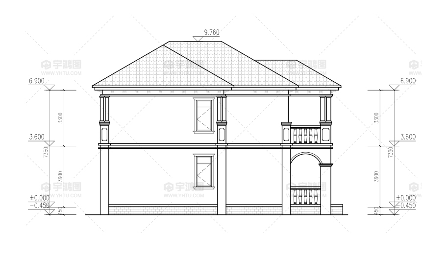 帶地下室20萬二層農村小別墅樓設計圖紙及效果圖