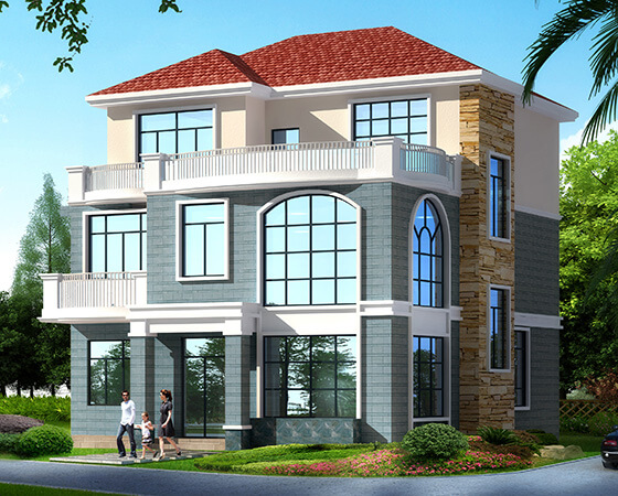 14x12米帶玄關(guān)復(fù)式農(nóng)村別墅設(shè)計(jì)圖紙