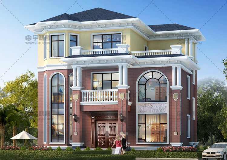 造價25萬以內三層農村別墅設計圖，房子外觀高檔大氣