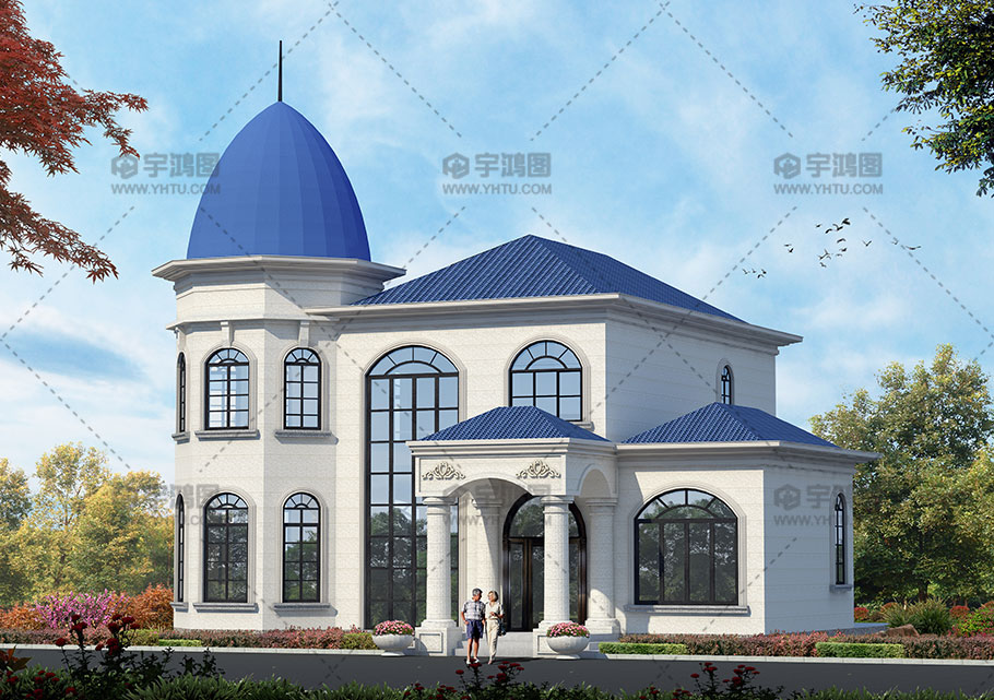 150平米兩層歐式農村別墅設計圖紙及效果圖