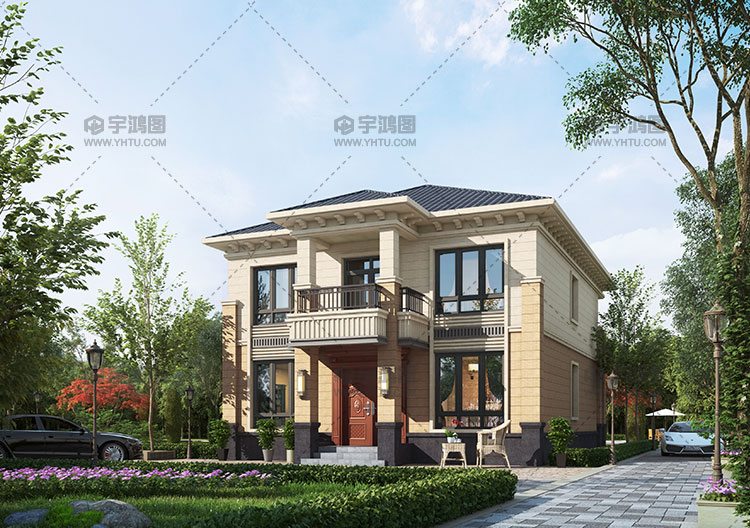 10x11米兩層新中式別墅全套圖紙