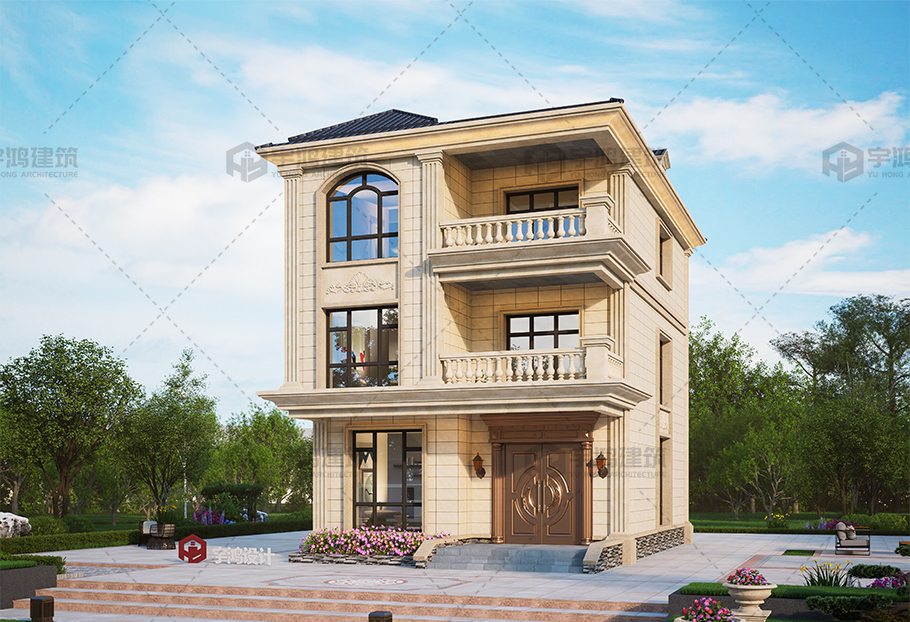 歐式風(fēng)格7x12建筑294平別墅設(shè)計圖紙