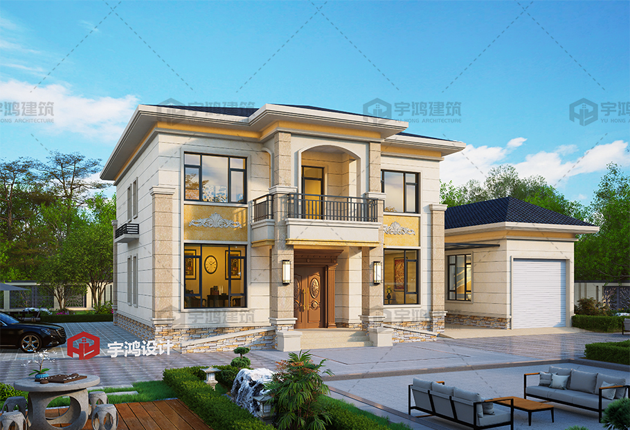 歐式風(fēng)格20x13框架結(jié)構(gòu)別墅設(shè)計圖紙