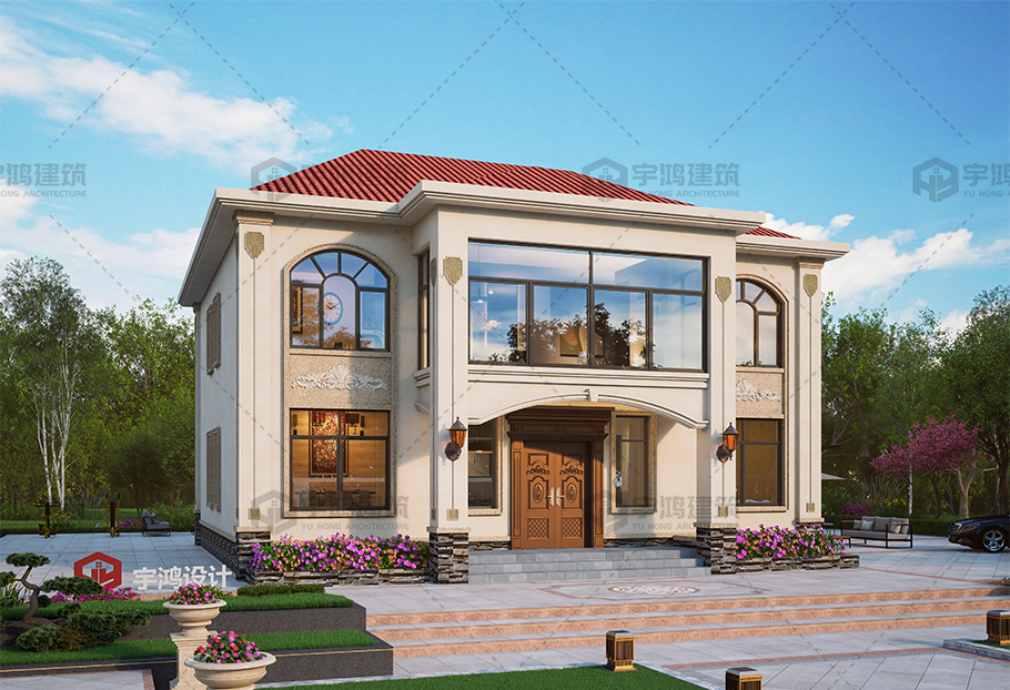 歐式風(fēng)格346平磚混結(jié)構(gòu)別墅設(shè)計圖紙