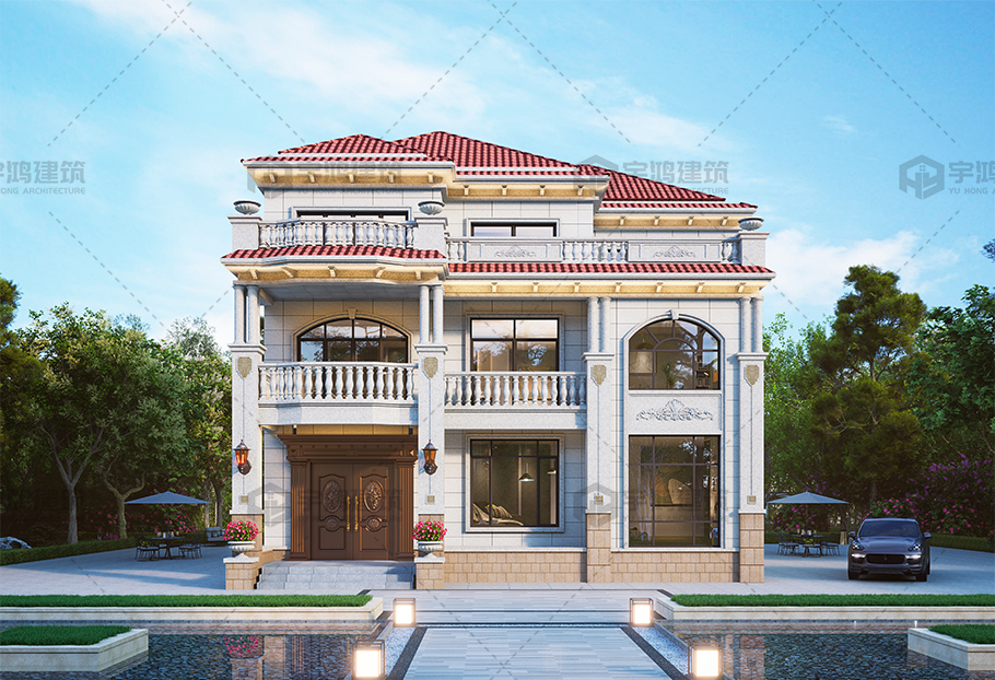 占地約190平方三層歐式別墅全套設(shè)計