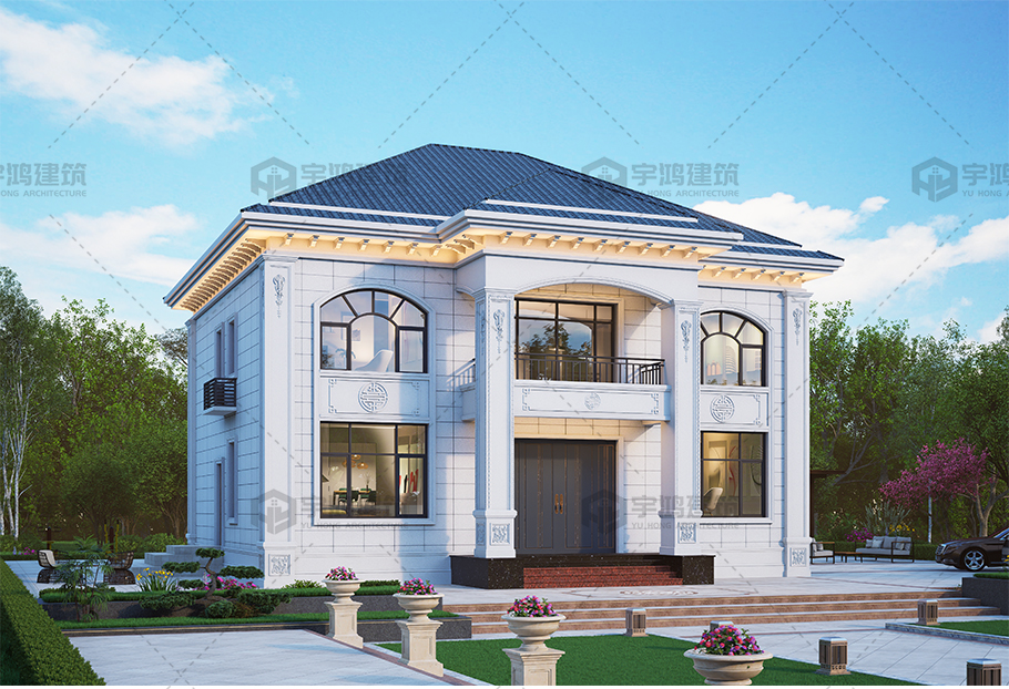 開間14.26進深13.32二層歐式別墅全套圖紙